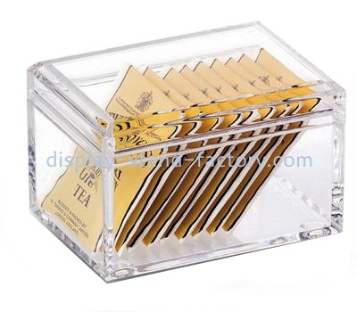 Customize clear acrylic tea bag box with lid NAB-1152