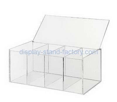 Customize 4 grids acrylic organizer box NAB-1149