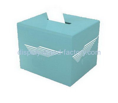 Square blue acrylic tissue box NAB-1107