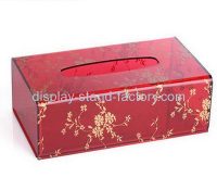 Hotel red acrylic tissue paper box NAB-1097