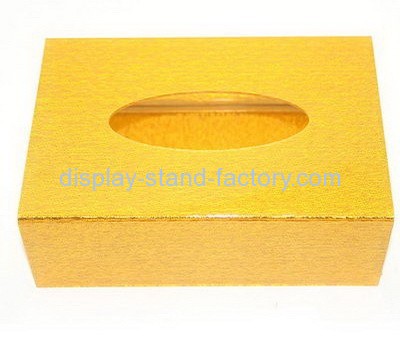 Acrylic gold tissue box NAB-1057