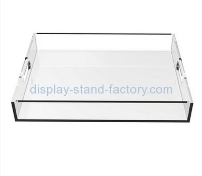 Customize plexiglass serving platter with handles STD-125