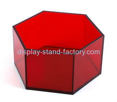 Customize perspex hexagon shaped box NAB-968