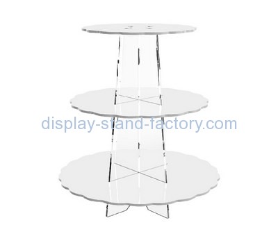 Customize acrylic 3 tier wedding cake stand NFD-089