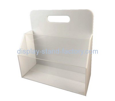 Customize acrylic white magazine holder NBD-500