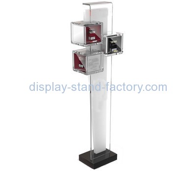 Customize lucite brochure holder floor stand NBD-486