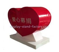 Customize acrylic red donation box NAB-799