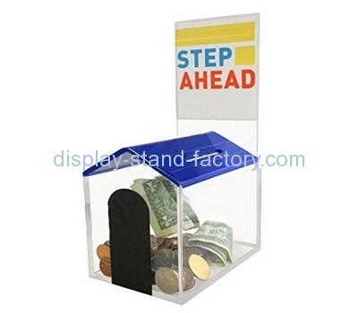 Customize acrylic dog house donation box NAB-791