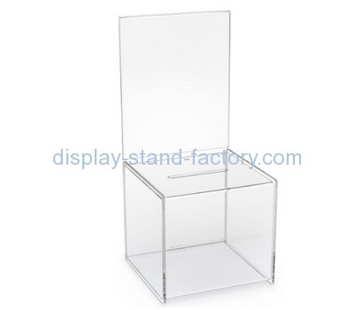 Customize clear perspex donation collection boxes NAB-775