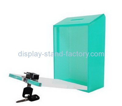 Customize blue acrylic charity collection boxes for sale NAB-764