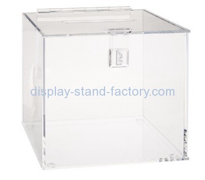 Customize clear acrylic cheap charity collection boxes for sale NAB-720