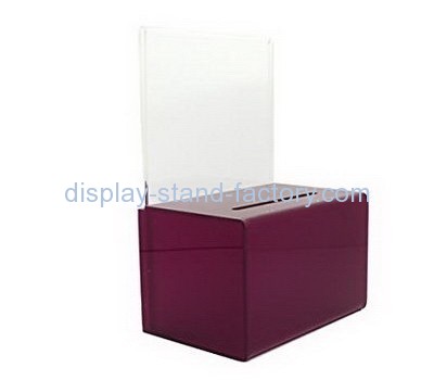 Customize lucite donation collection box NAB-651