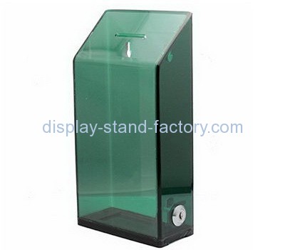 Customize wall mounted green acrylic ballot box NAB-634