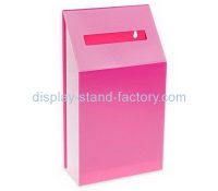 Customize pink acrylic standing ballot box NAB-619