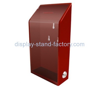 Bespoke acrylic red donation box NAB-566