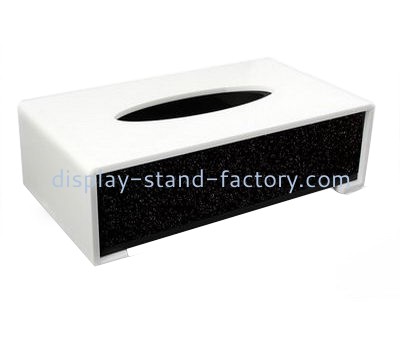 Bespoke acrylic tissue box cover white NAB-503