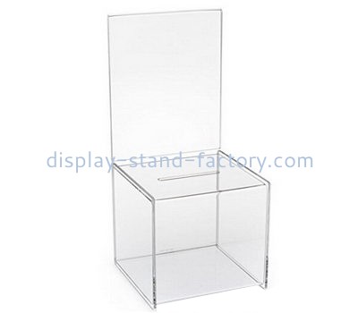 Bespoke acrylic clear donation box NAB-501