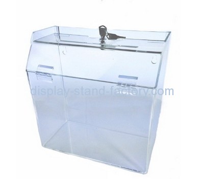 Bespoke clear acrylic charity box NAB-493