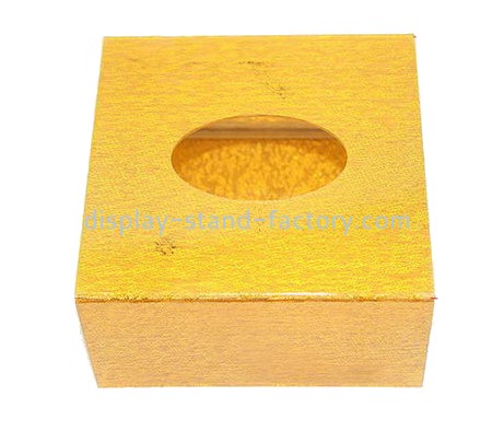 Bespoke gold acrylic tissue paper box holder NAB-481