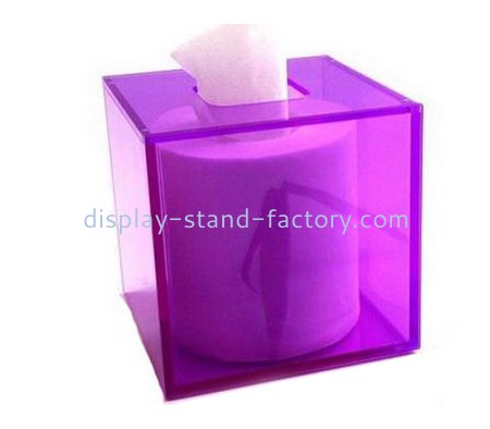 Bespoke acrylic pink tissue box holder NAB-480