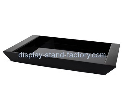 Bespoke black acrylic restaurant serving trays STD-084