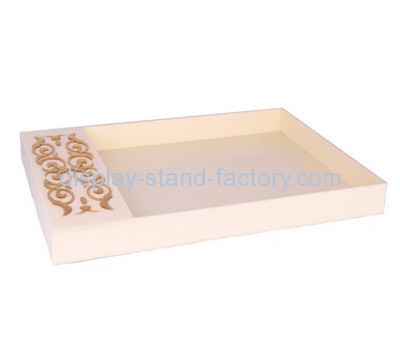 Bespoke white acrylic decorative tray STD-048