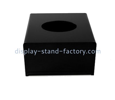 Bespoke acrylic black tissue holder NAB-470