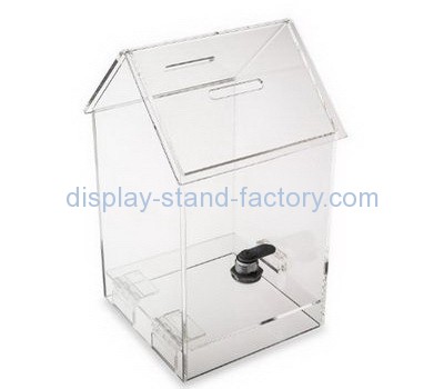 Bespoke transparent lucite donation boxes with locks NAB-458