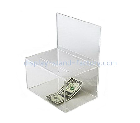 Bespoke transparent lucite charity box NAB-445