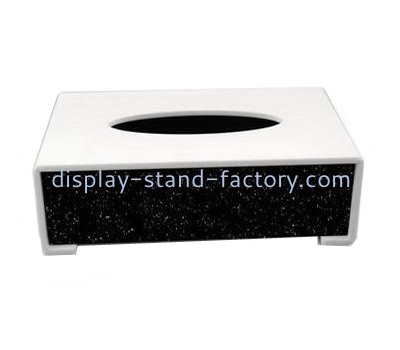 Customized acrylic white tissue box NAB-431