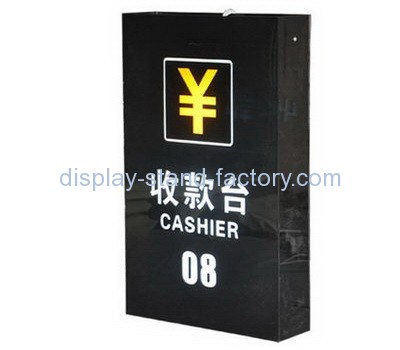 Customized black acrylic light up sign box NAB-415