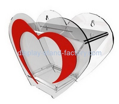 Customized clear acrylic charity box NAB-406