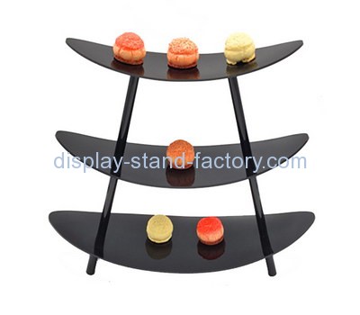 Plastik tedarikçileri özel akrilik siyah cupcake standı NFD-082