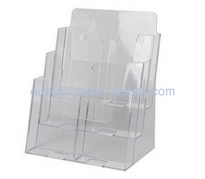 Acrylic display stand manufacturers custom standing brochure rack holder NBD-349