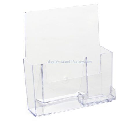 Acrylic manufacturers custom brochure holder with business card display NBD-247