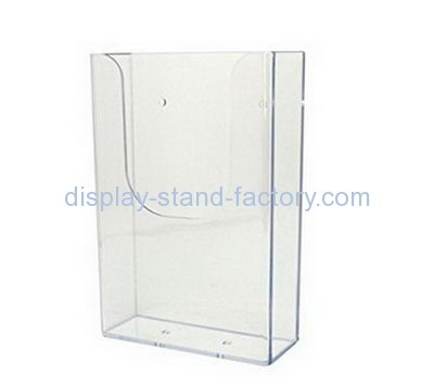 Acrylic display manufacturer custom design plastic wall mounted magazine rack NBD-156