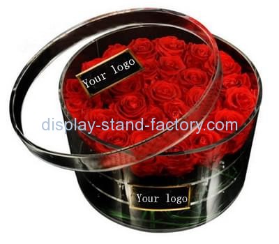 Acrylic display factory customized acrylic rose in the round box NAB-332