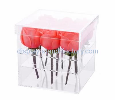 Acrylic box manufacturer customized acrylic rose flower box NAB-328