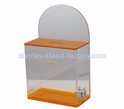 Retail display manufacturers customized acrylic collection boxes for charity NAB-312