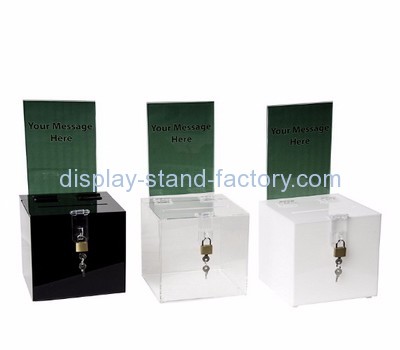 Acrylic display factory customized ballot collection boxes for fundraising NAB-306