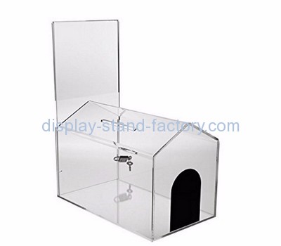 Acrylic donation box suppliers wholesale acrylic charity boxes NAB-318