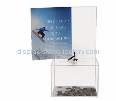 Acrylic box manufacturer customized ballot collection boxes for charity NAB-302