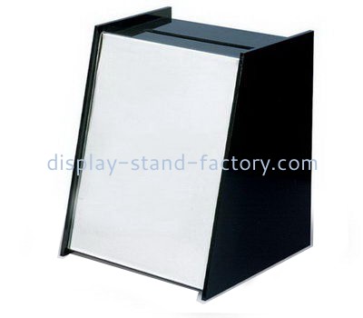 Acrylic display factory customized black comment suggestion box NAB-289