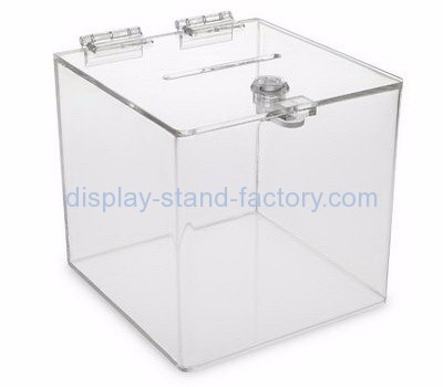 Charity collection boxes suppliers customized large acrylic ballot box NAB-254