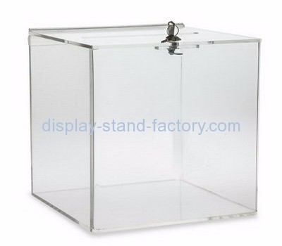 Acrylic donation box suppliers customized acrylic ballot box NAB-253