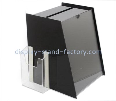 Acrylic donation box suppliers customized acrylic ballot box with sign holder NAB-250