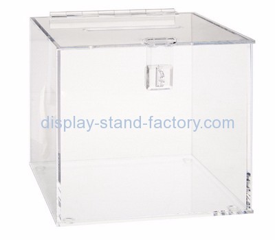 Charity collection boxes suppliers customized acrylic suggestion ballot box with lock NAB-237