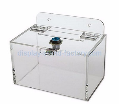 Charity collection boxes suppliers customized acrylic safety suggestion box NAB-233