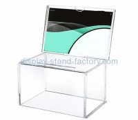 Acrylic donation box suppliers customized acrylic charity collection boxes NAB-202