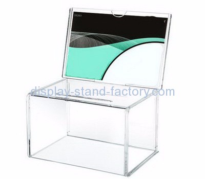 Acrylic donation box suppliers customized acrylic charity collection boxes NAB-202